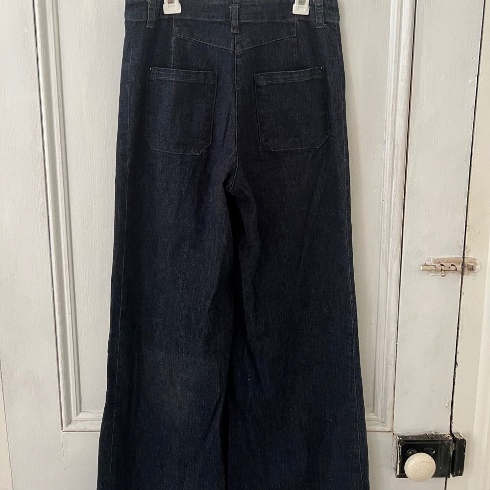 ANTHROPOLOGIE Cartonnier High Waisted Wide Leg Trouser Jean